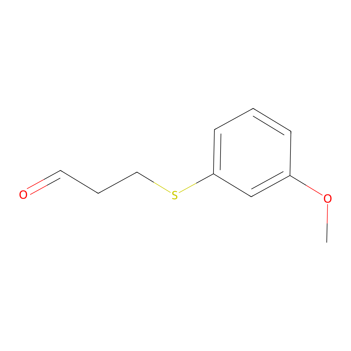 3-((3-Methoxyphenyl)thio)propanal molecular structure, CAS 1343852-61-8