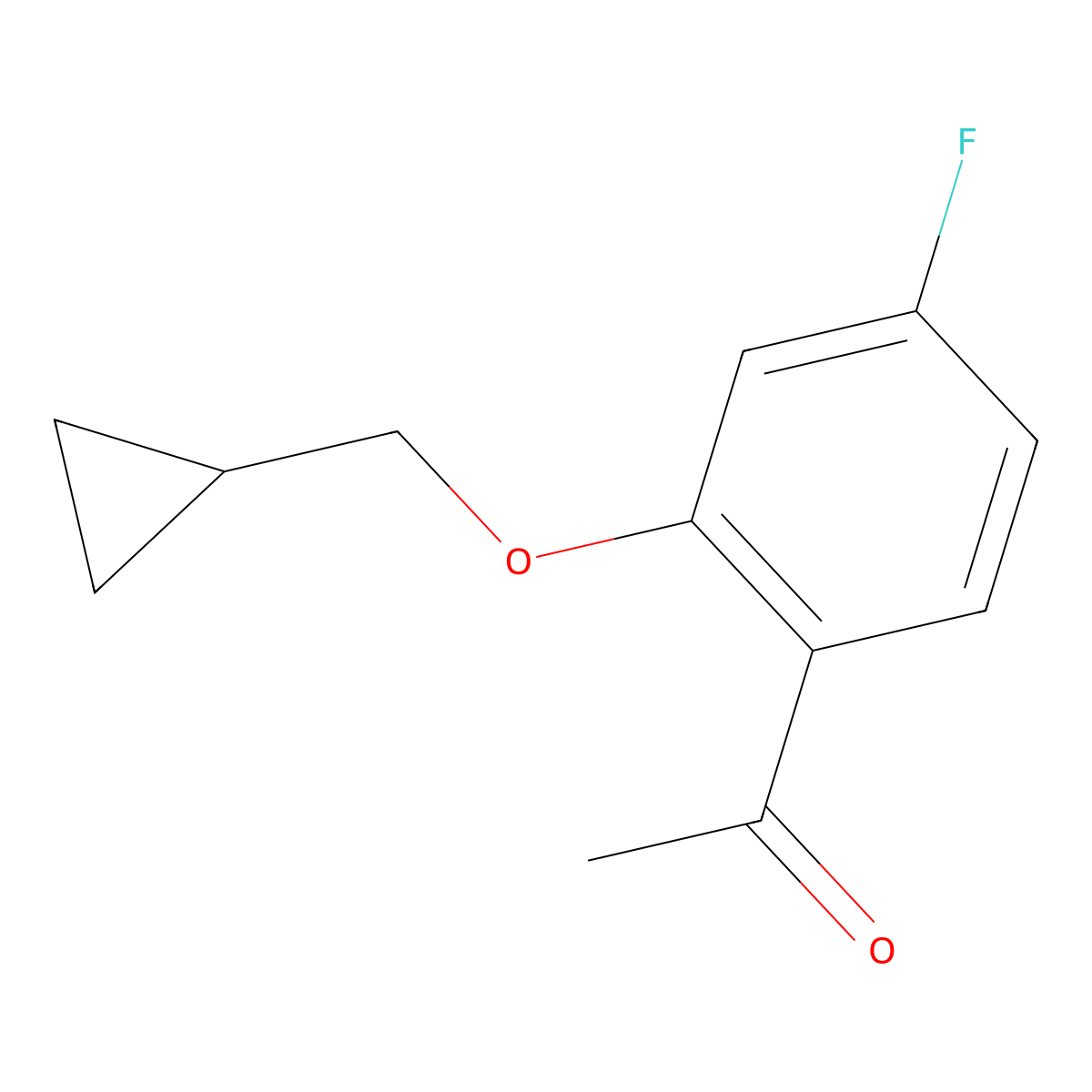 1-(2-Cyclopropylmethoxy-4-fluoro-phenyl)-ethanone molecular structure, CAS 1343853-62-2