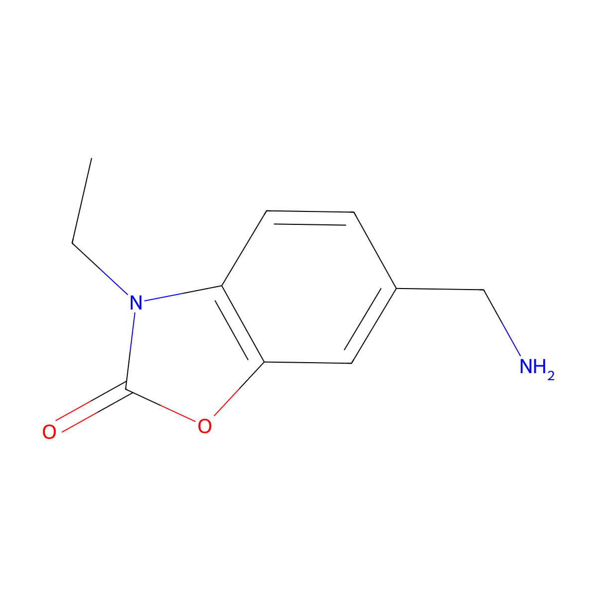 6-(Aminomethyl)-3-ethyl-2,3-dihydro-1,3-benzoxazol-2-one molecular structure, CAS 1343853-63-3