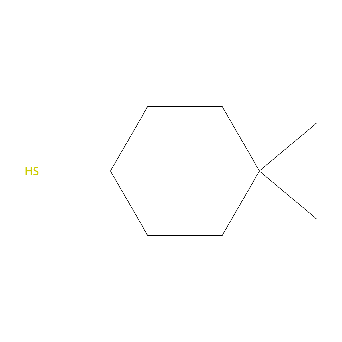 4,4-Dimethylcyclohexane-1-thiol molecular structure, CAS 1343854-36-3
