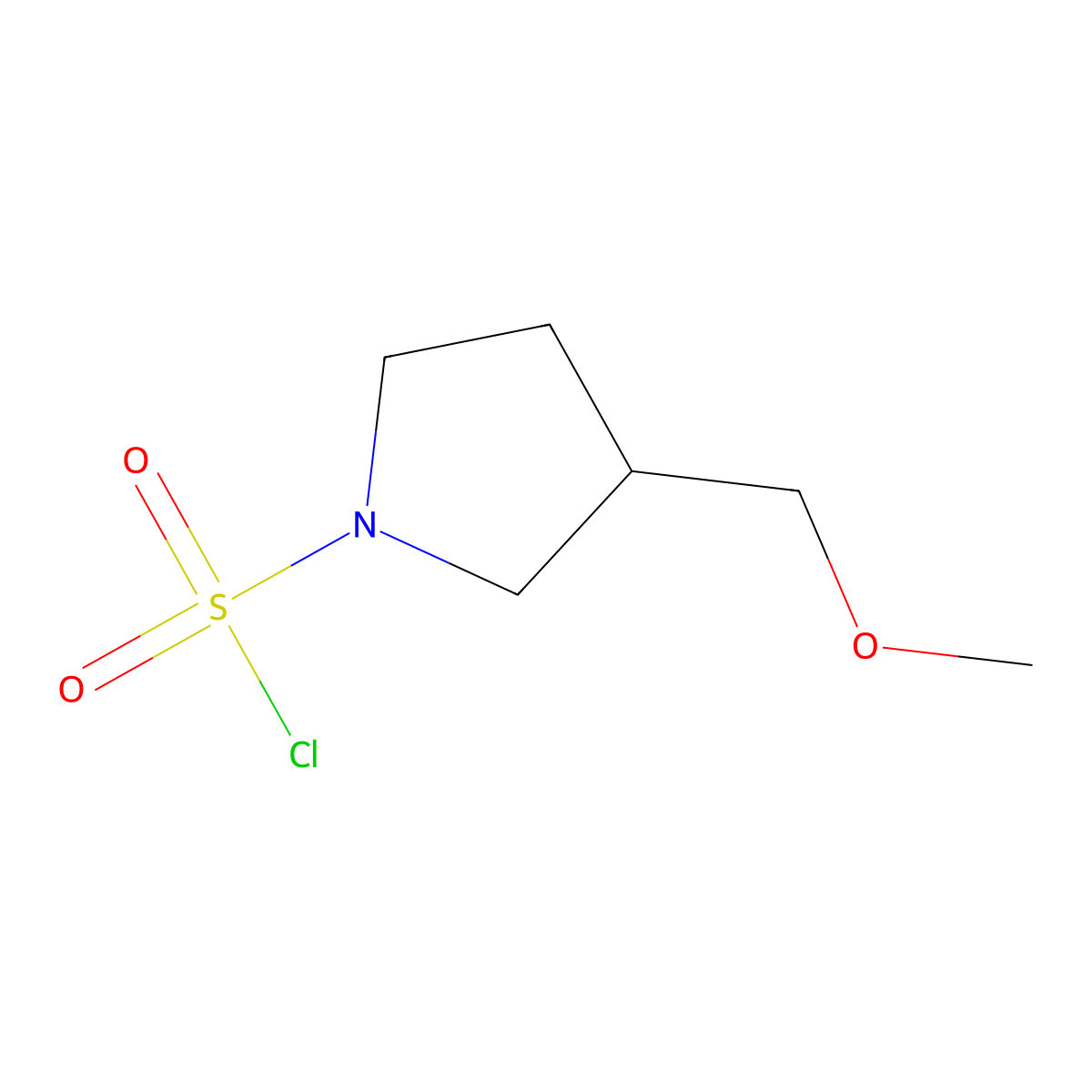 3-(Methoxymethyl)pyrrolidine-1-sulfonyl chloride molecular structure, CAS 1343854-78-3