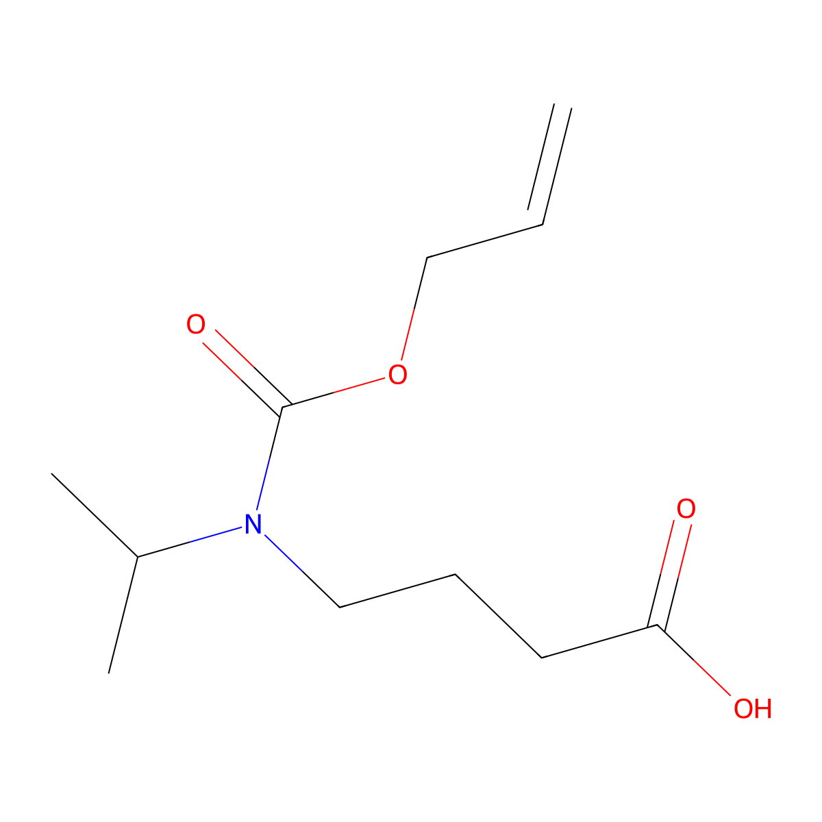 4-{[(Prop-2-en-1-yloxy)carbonyl](propan-2-yl)amino}butanoic acid molecular structure, CAS 1343855-92-4