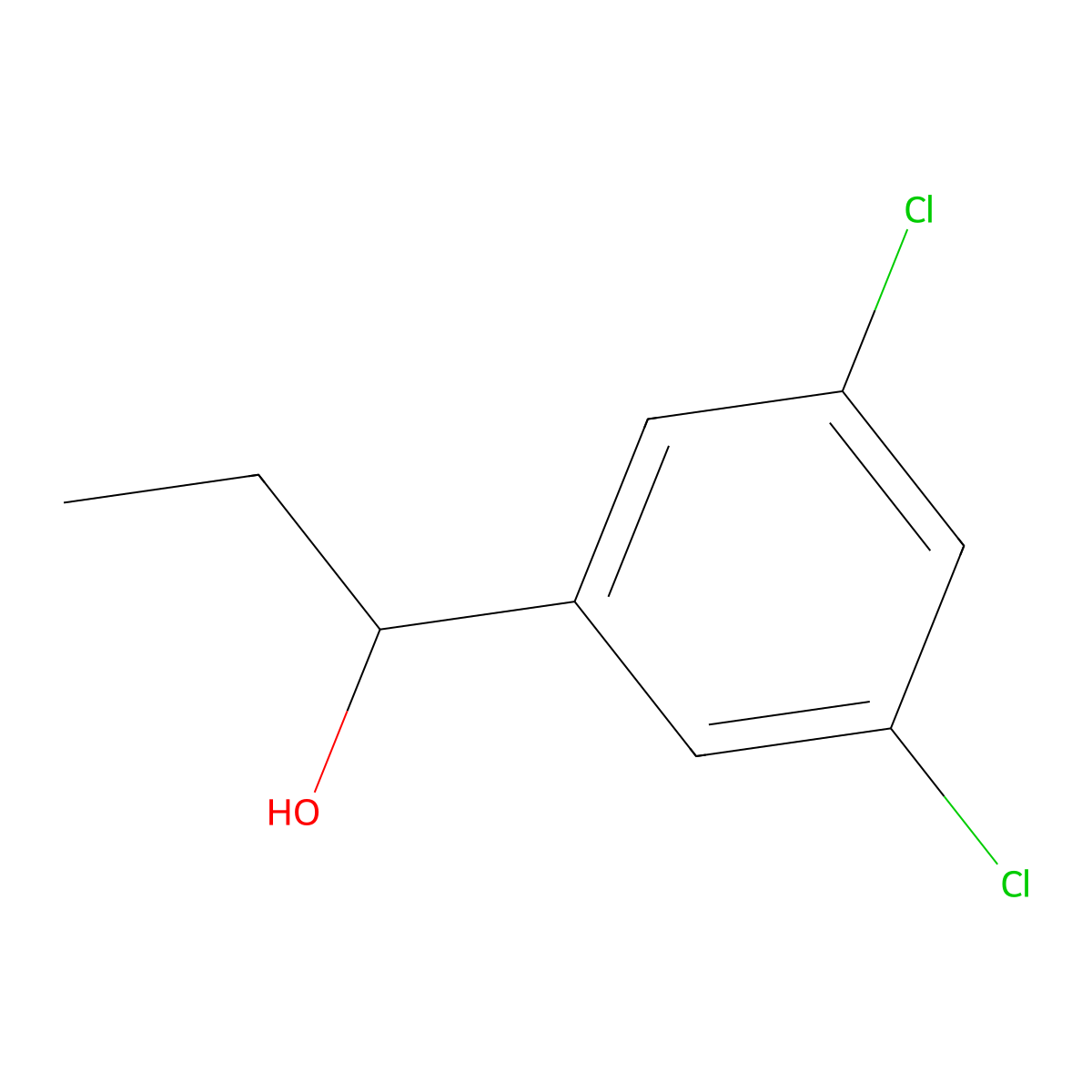 1-(3,5-Dichlorophenyl)propan-1-ol molecular structure, CAS 1343855-95-7
