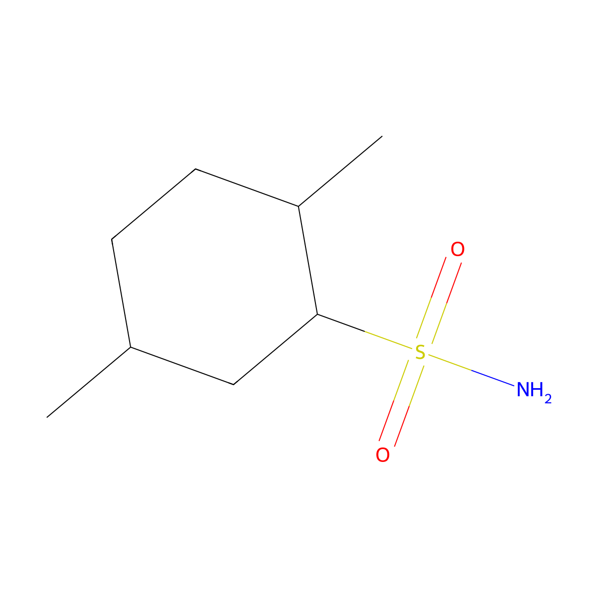 2,5-Dimethylcyclohexane-1-sulfonamide molecular structure, CAS 1343856-97-2