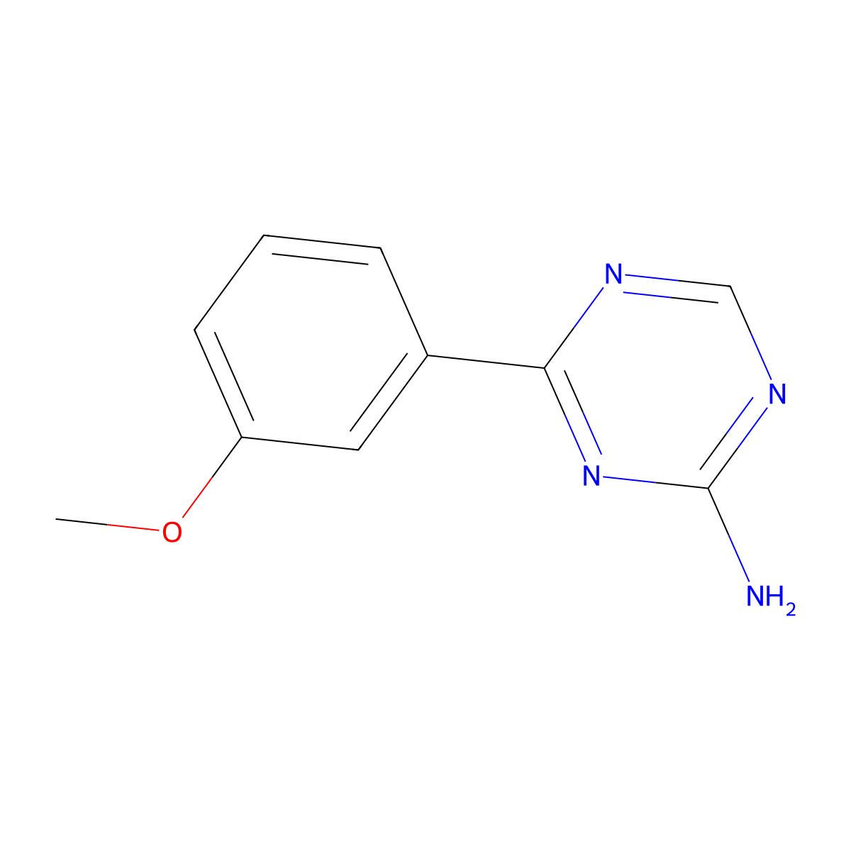 4-(3-Methoxyphenyl)-1,3,5-triazin-2-amine molecular structure, CAS 1343859-46-0