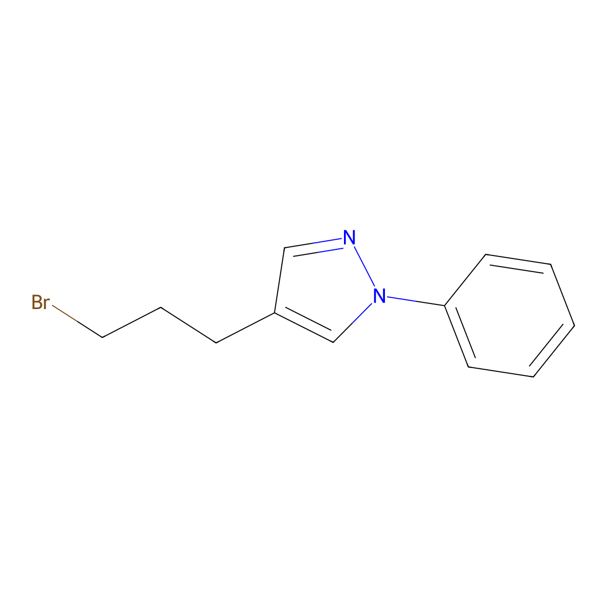 4-(3-Bromopropyl)-1-phenyl-1h-pyrazole molecular structure, CAS 1343859-72-2