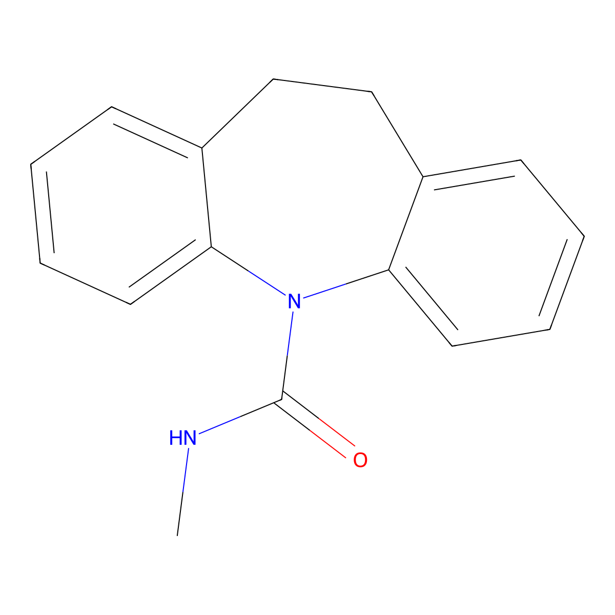 N-methyl-5,6-dihydrobenzo[b][1]benzazepine-11-carboxamide molecular structure, CAS 134386-26-8