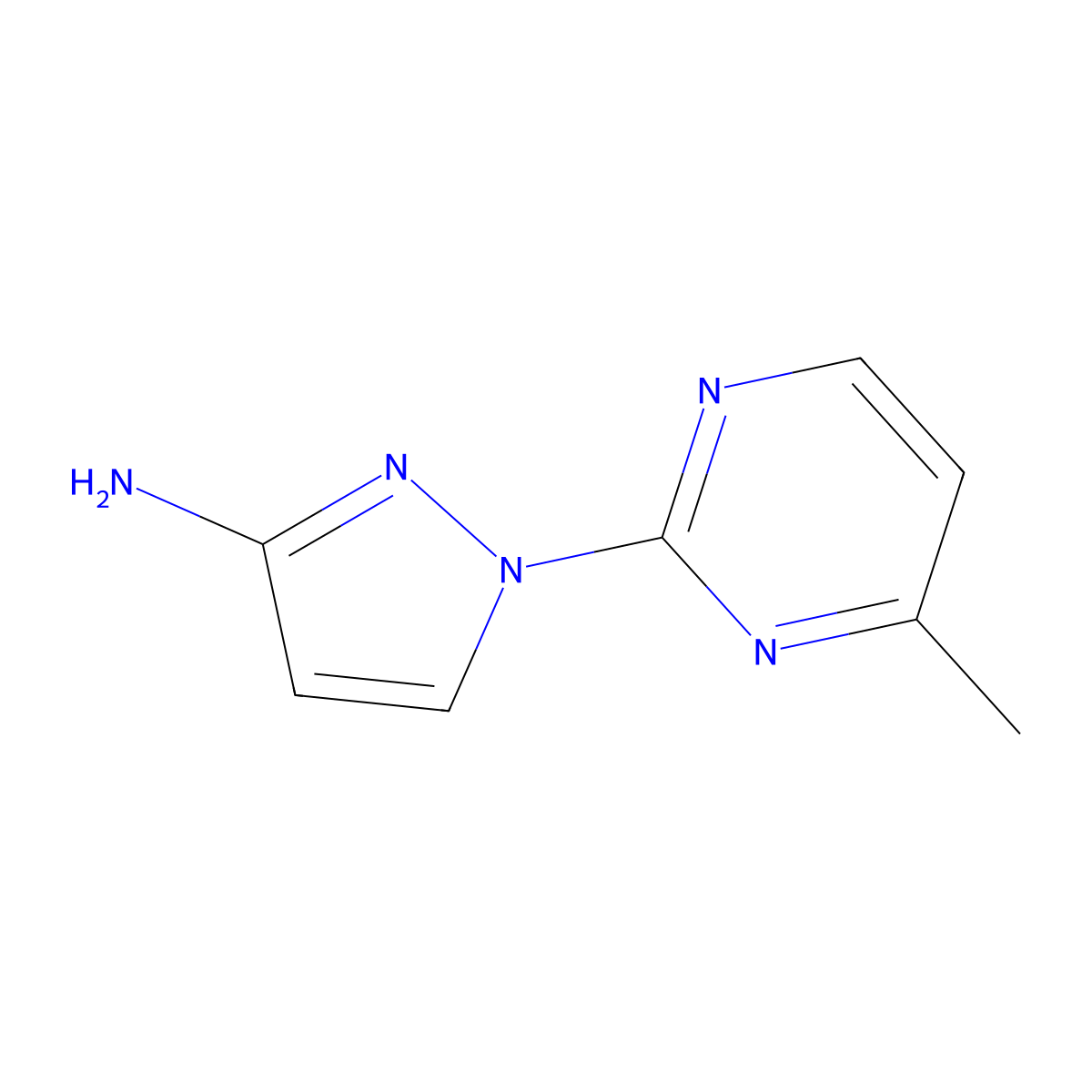 1-(4-methylpyrimidin-2-yl)-1H-pyrazol-3-amine molecular structure, CAS 1343861-23-3