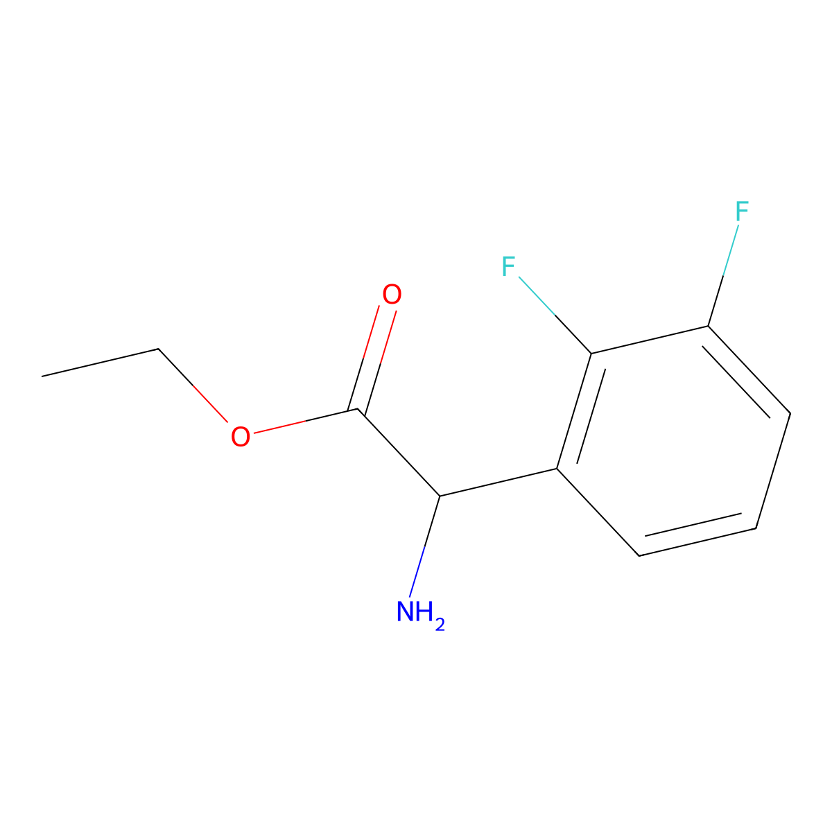 Ethyl 2-amino-2-(2,3-difluorophenyl)acetate molecular structure, CAS 1343862-15-6