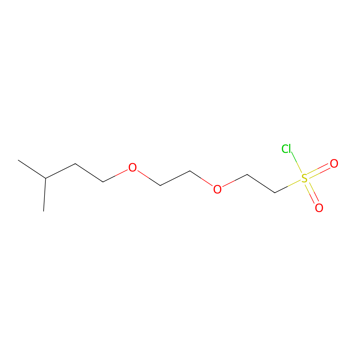 2-(2-(Isopentyloxy)ethoxy)ethane-1-sulfonyl chloride molecular structure, CAS 1343863-35-3