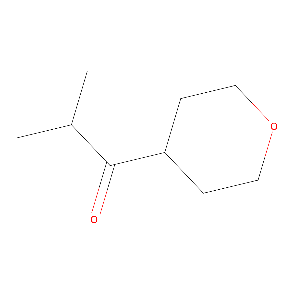 2-Methyl-1-(tetrahydro-2H-pyran-4-yl)propan-1-one molecular structure, CAS 1343864-22-1