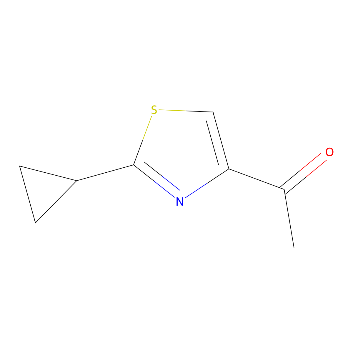 1-(2-Cyclopropylthiazol-4-yl)ethanone molecular structure, CAS 1343864-41-4