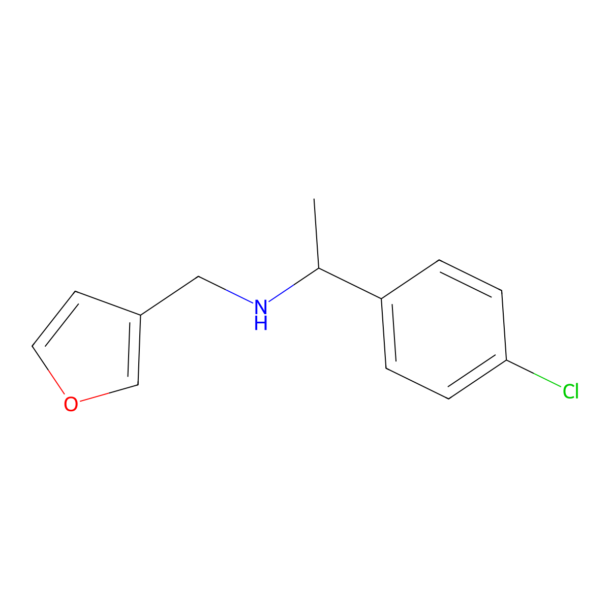 3-Furanmethanamine, N-[1-(4-chlorophenyl)ethyl]- molecular structure, CAS 1343864-42-5
