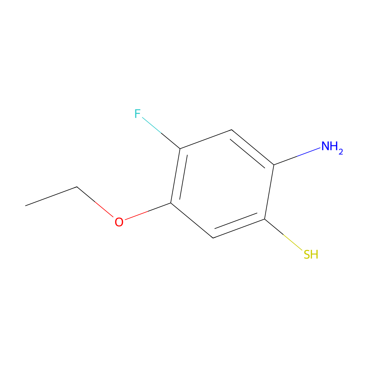2-Amino-5-ethoxy-4-fluorobenzenethiol molecular structure, CAS 1343865-59-7