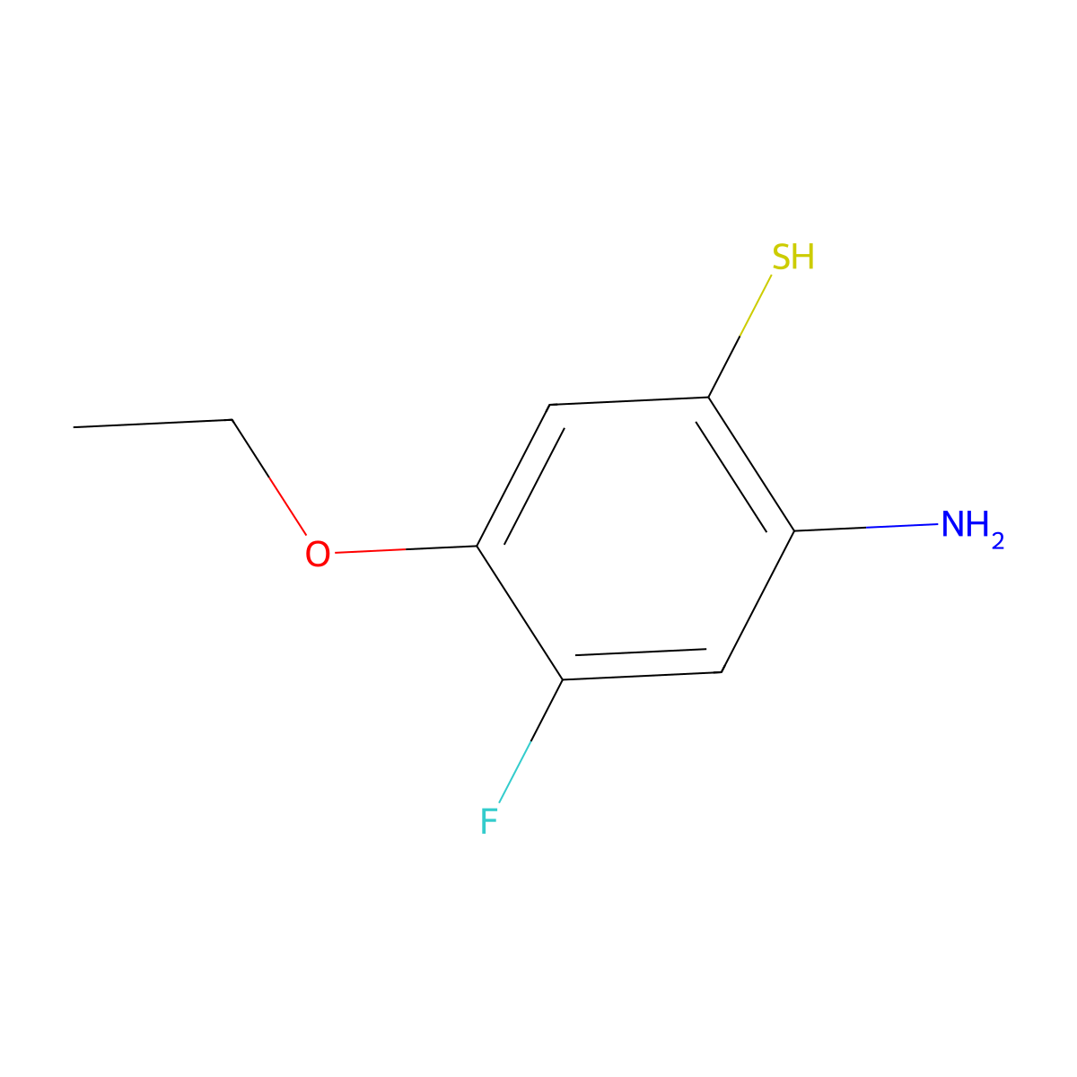 2-Amino-5-ethoxy-4-fluorobenzenethiol molecular structure, CAS 1343865-59-7