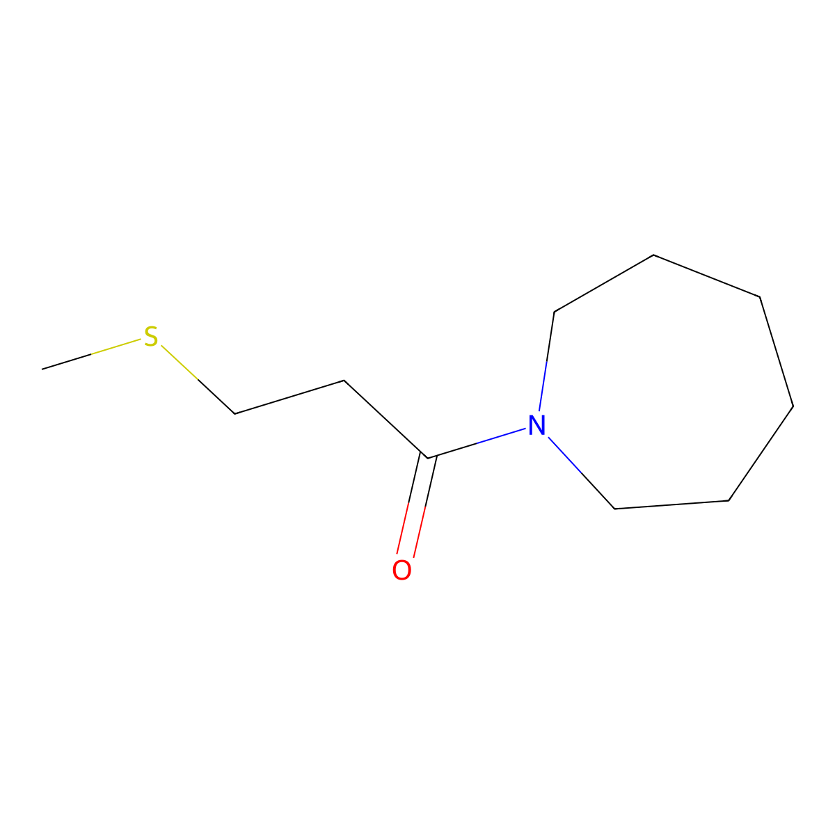 1-(Azepan-1-yl)-3-(methylsulfanyl)propan-1-one molecular structure, CAS 1343866-42-1