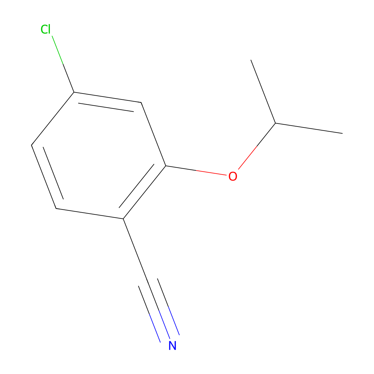4-Chloro-2-(propan-2-yloxy)benzonitrile molecular structure, CAS 1343867-93-5