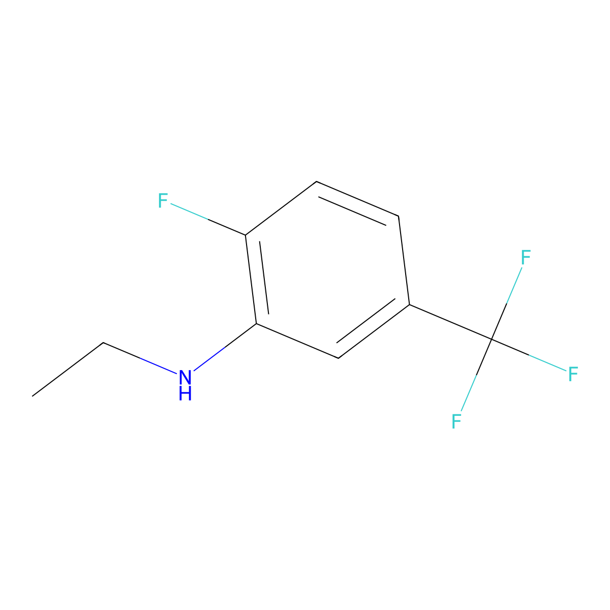 N-ethyl-2-fluoro-5-(trifluoromethyl)aniline molecular structure, CAS 1343869-50-0