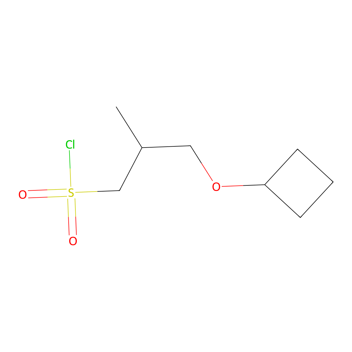 3-Cyclobutoxy-2-methylpropane-1-sulfonyl chloride molecular structure, CAS 1343870-02-9