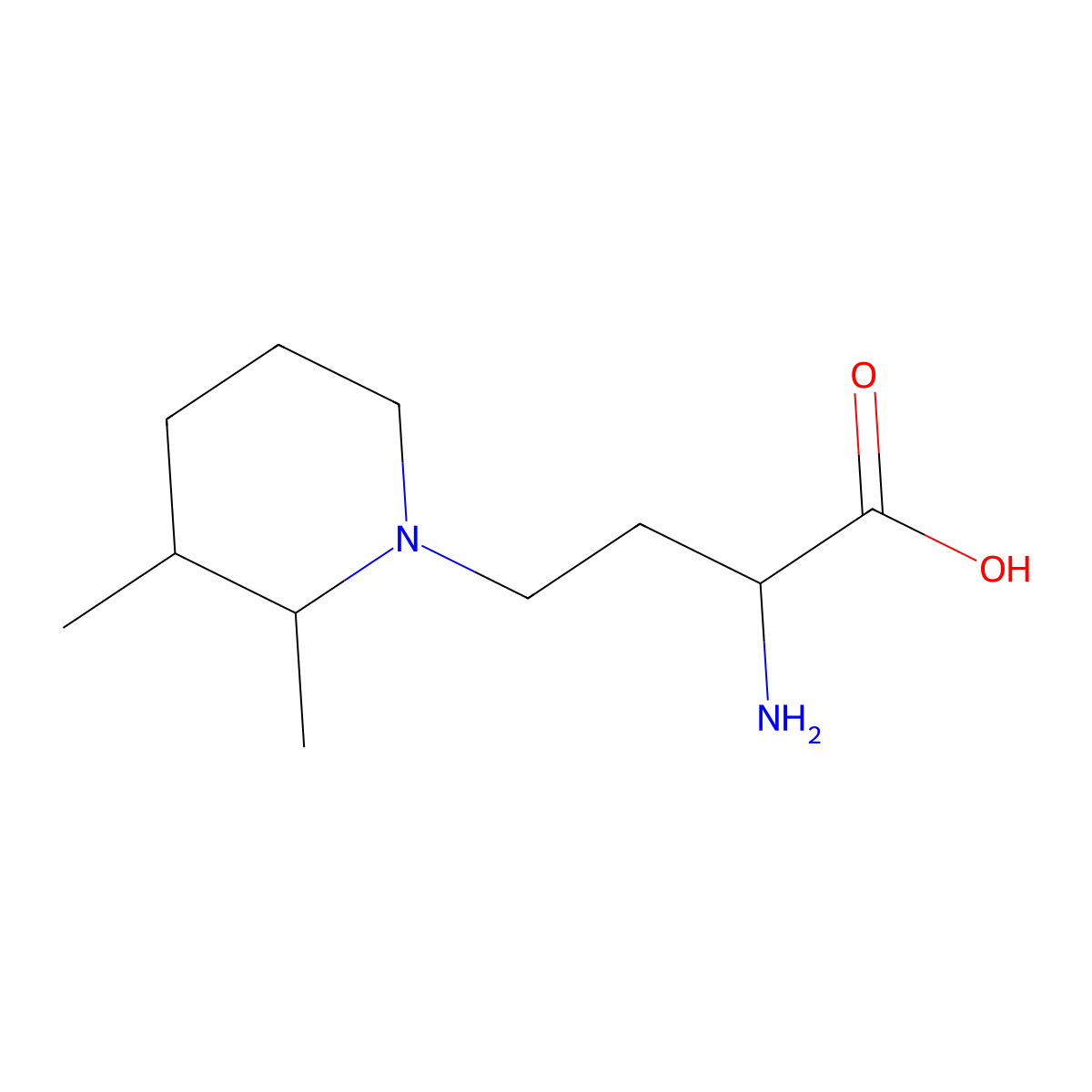 2-Amino-4-(2,3-dimethylpiperidin-1-yl)butanoic acid molecular structure, CAS 1343871-67-9
