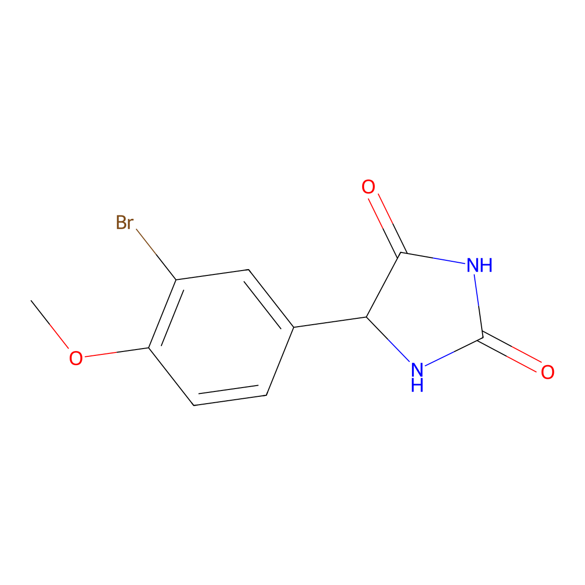 5-(3-Bromo-4-methoxyphenyl)imidazolidine-2,4-dione molecular structure, CAS 1343873-06-2