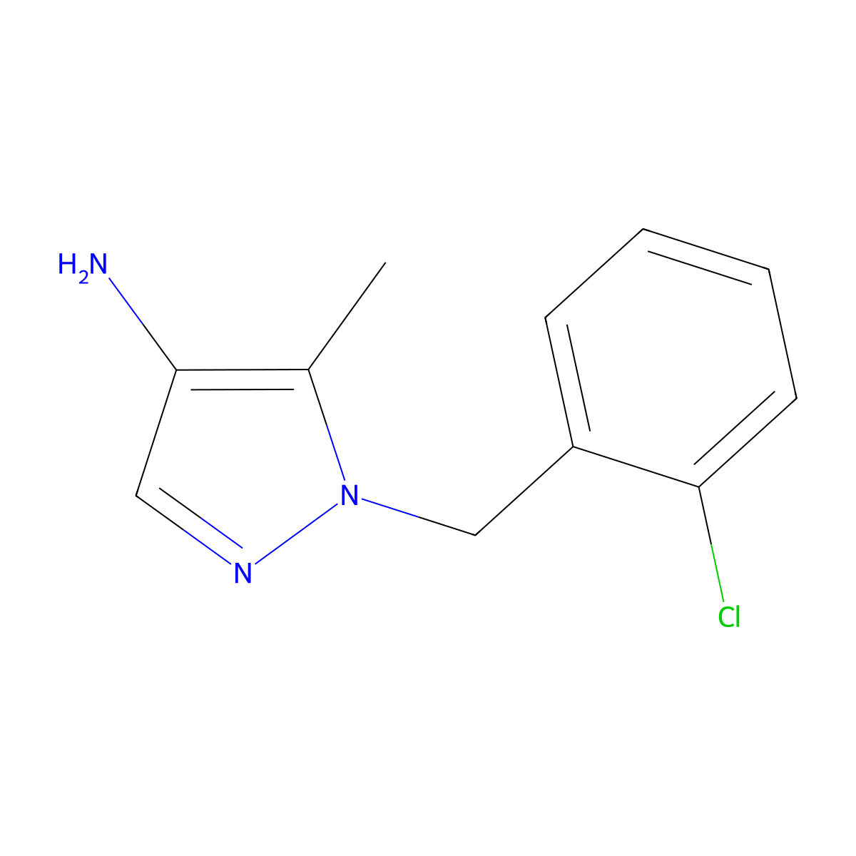 1-(2-Chlorobenzyl)-5-methyl-1h-pyrazol-4-amine molecular structure, CAS 1343873-68-6
