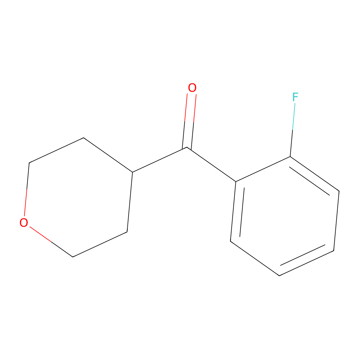 (2-fluorophenyl)(tetrahydro-2H-pyran-4-yl)methanone molecular structure, CAS 1343874-32-7