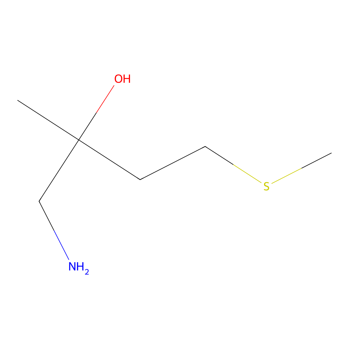 1-Amino-2-methyl-4-(methylthio)butan-2-ol molecular structure, CAS 1343875-05-7