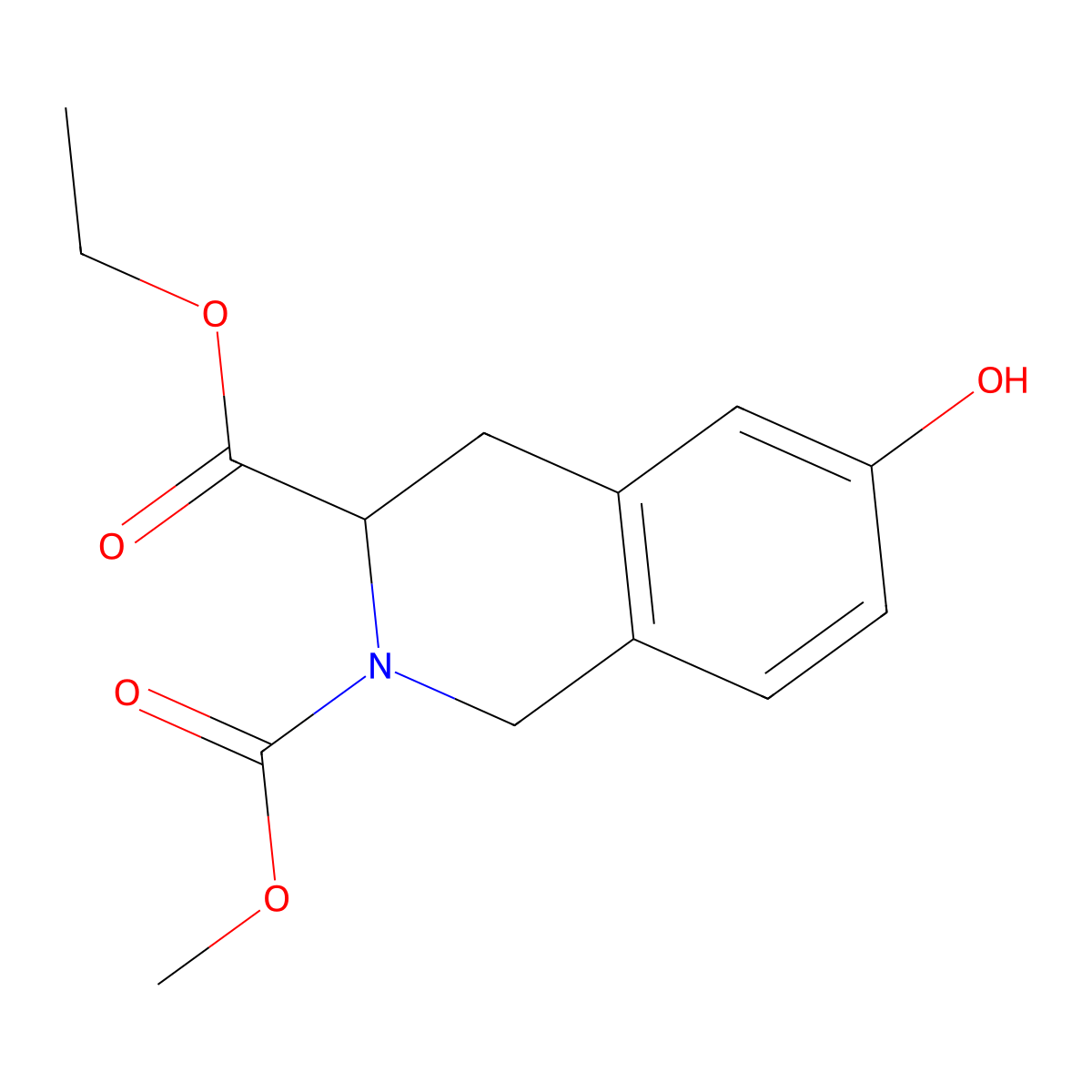 3-ethyl 2-methyl 6-hydroxy-3,4-dihydro-2,3(1H)-isoquinolinedicarboxylate molecular structure, CAS 134388-88-8