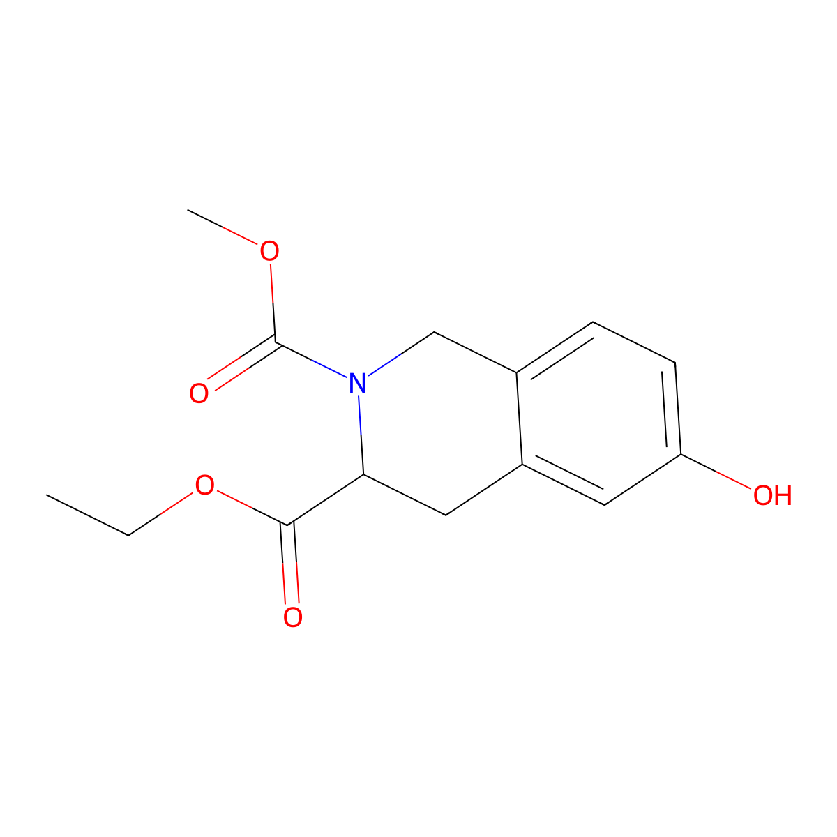 3-ethyl 2-methyl 6-hydroxy-3,4-dihydro-2,3(1H)-isoquinolinedicarboxylate molecular structure, CAS 134388-88-8