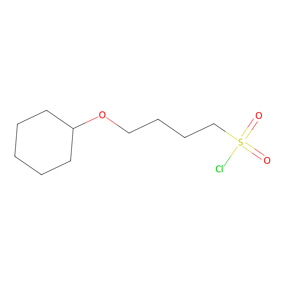 4-(Cyclohexyloxy)butane-1-sulfonyl chloride molecular structure, CAS 1343880-92-1