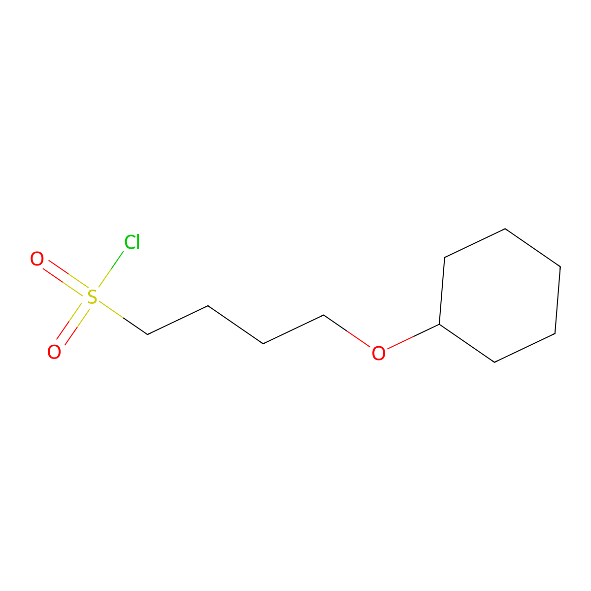 4-(Cyclohexyloxy)butane-1-sulfonyl chloride molecular structure, CAS 1343880-92-1