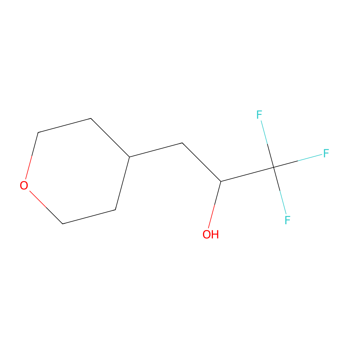1,1,1-Trifluoro-3-(oxan-4-yl)propan-2-ol molecular structure, CAS 1343882-75-6