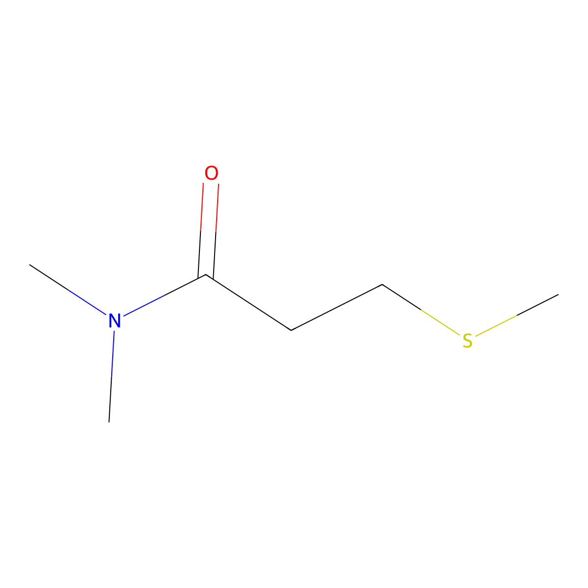 N,N-dimethyl-3-(methylsulfanyl)propanamide molecular structure, CAS 1343884-98-9