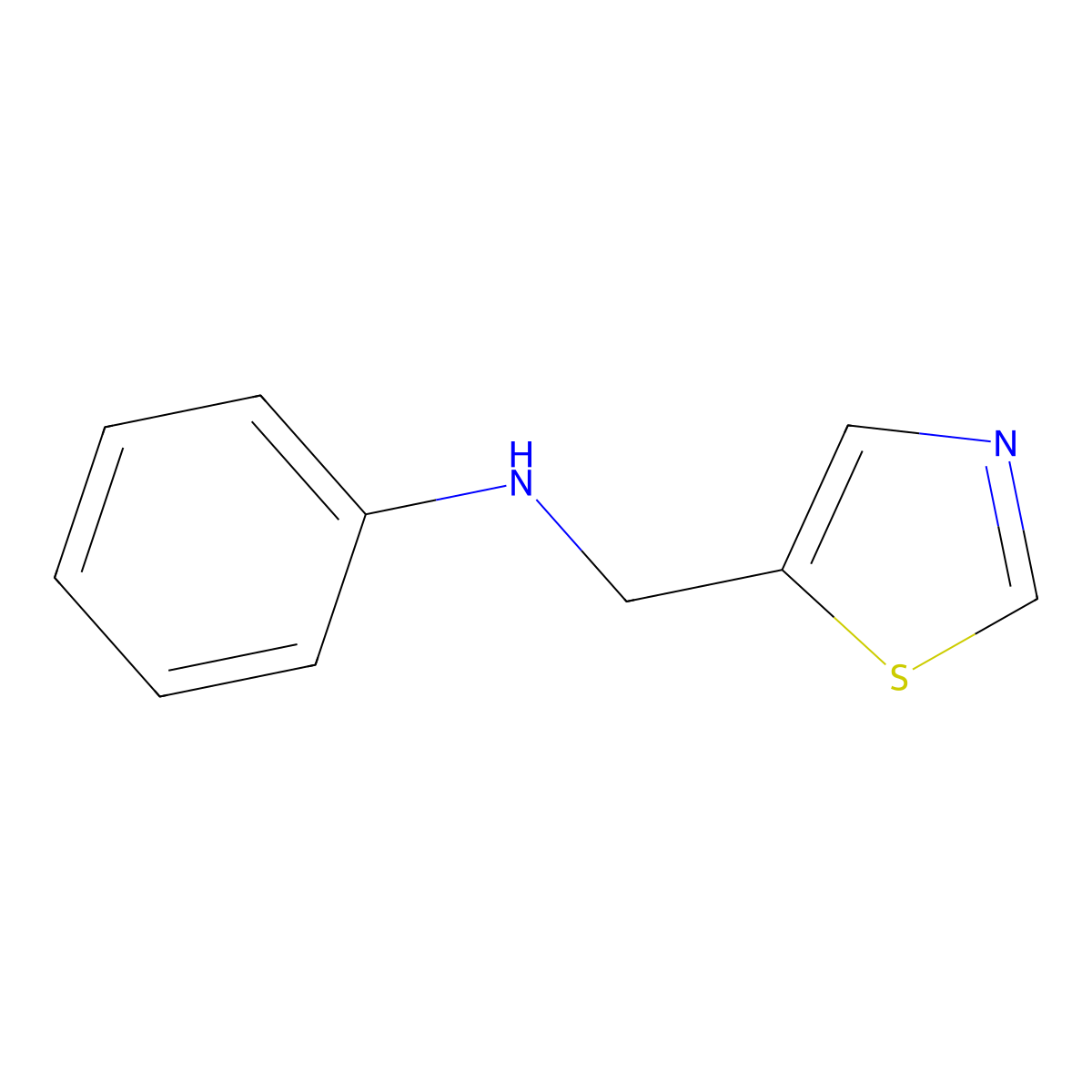 N-[(1,3-thiazol-5-yl)methyl]aniline molecular structure, CAS 1343889-06-4