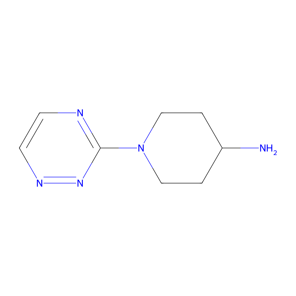 1-(1,2,4-Triazin-3-yl)piperidin-4-amine molecular structure, CAS 1343889-18-8