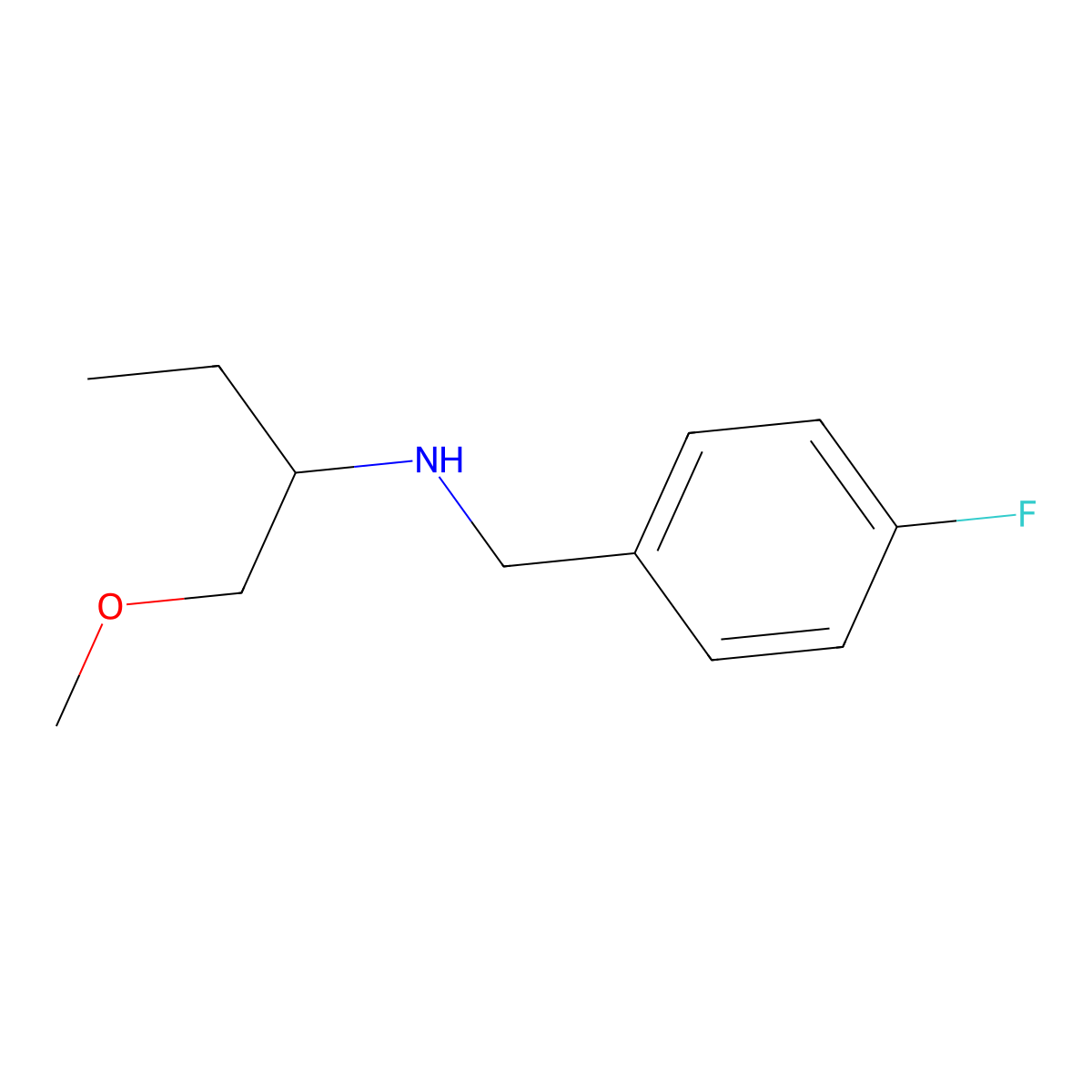 [(4-Fluorophenyl)methyl](1-methoxybutan-2-yl)amine molecular structure, CAS 1343891-06-4