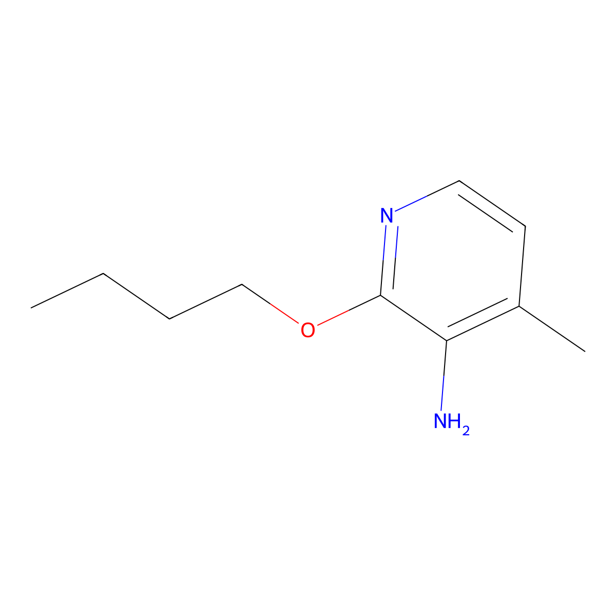 2-Butoxy-4-methylpyridin-3-amine molecular structure, CAS 1343892-67-0