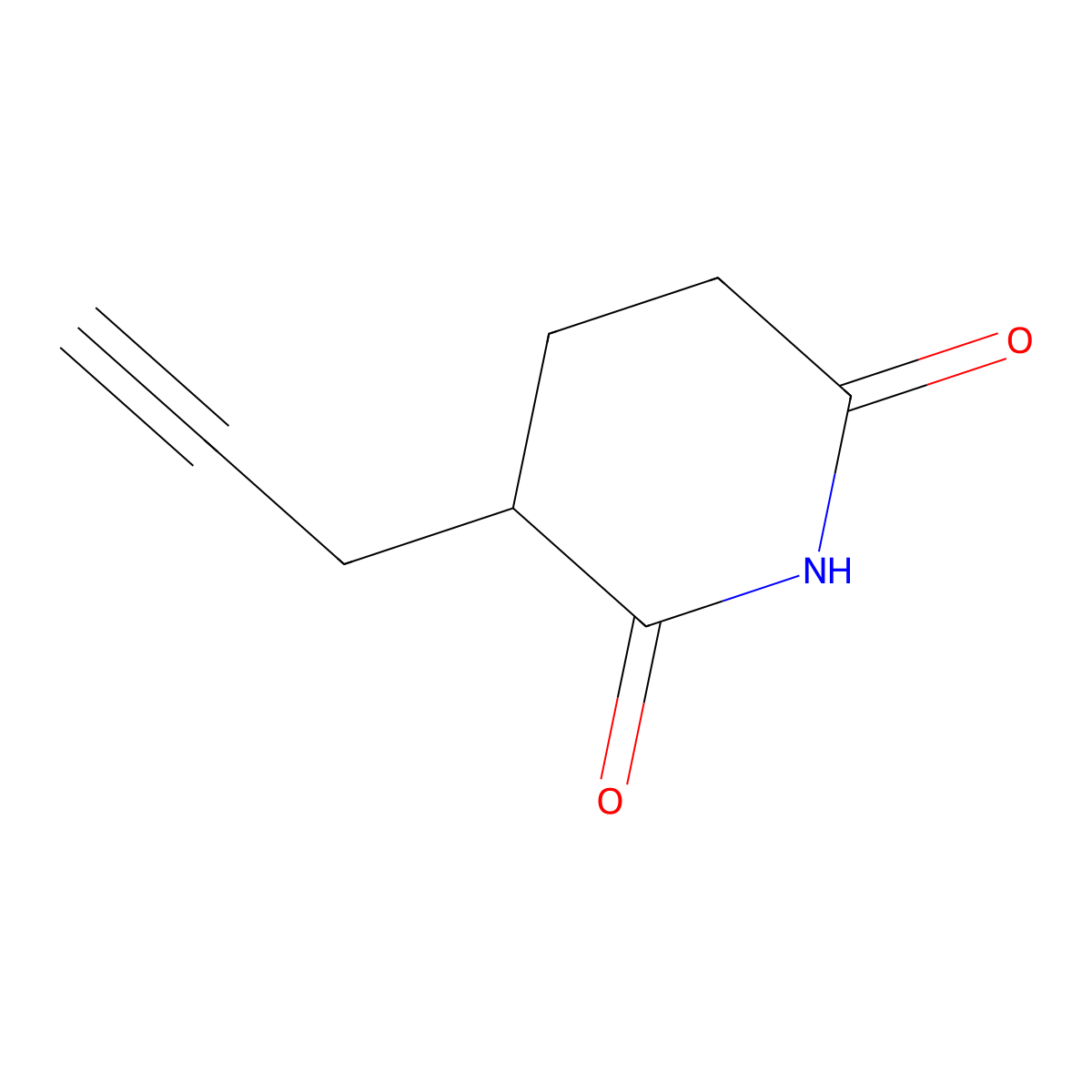 3-(Prop-2-yn-1-yl)piperidine-2,6-dione molecular structure, CAS 1343895-36-2