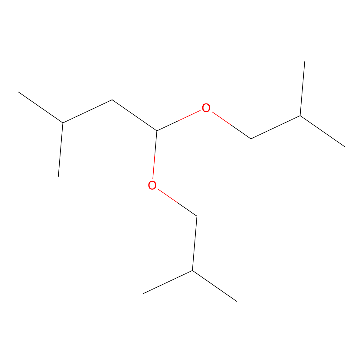 1,1-Di-isobutoxy-3-methylbutane molecular structure, CAS 13439-98-0