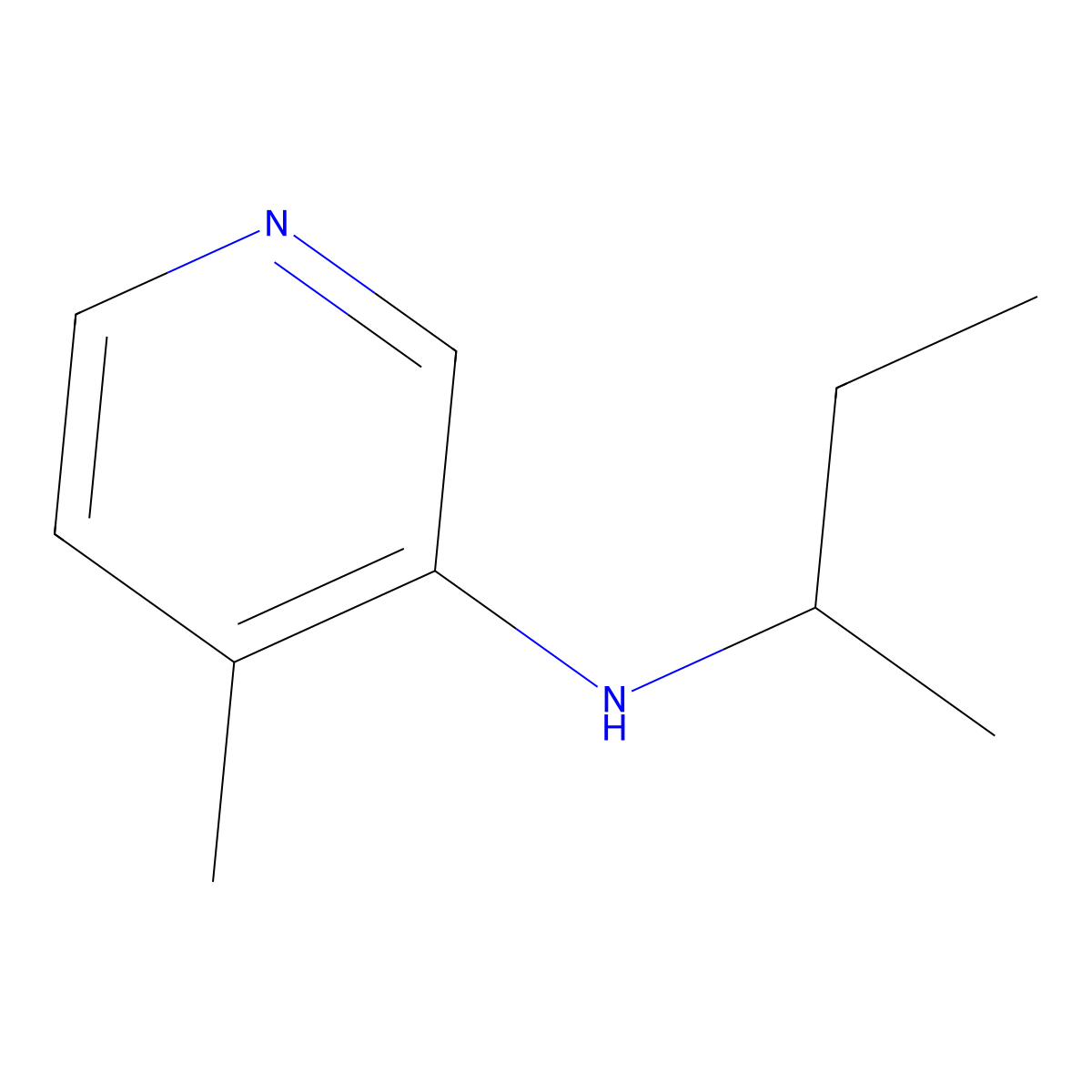 N-(butan-2-yl)-4-methylpyridin-3-amine molecular structure, CAS 1343906-49-9