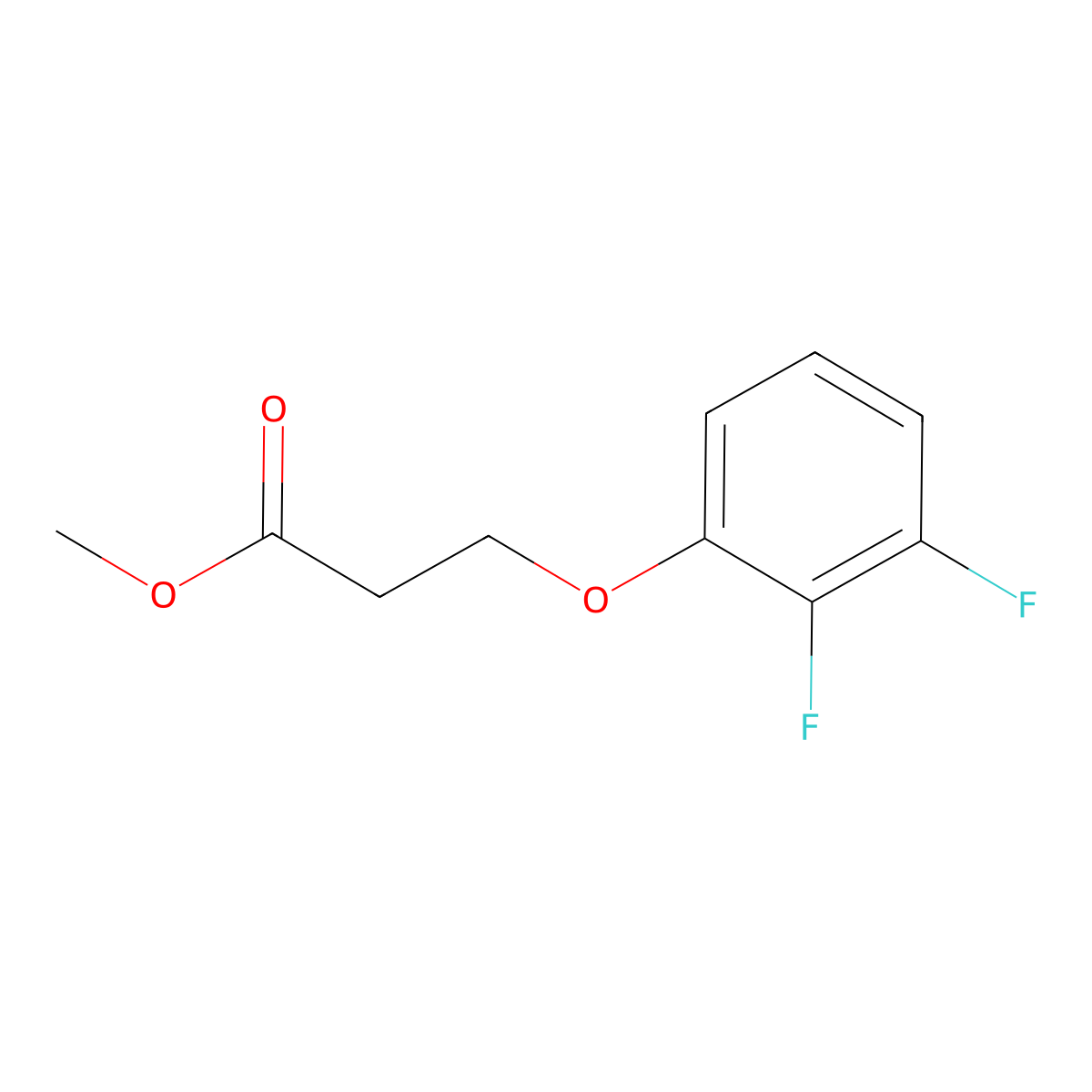 Methyl 3-(2,3-difluorophenoxy)propanoate molecular structure, CAS 1343908-08-6