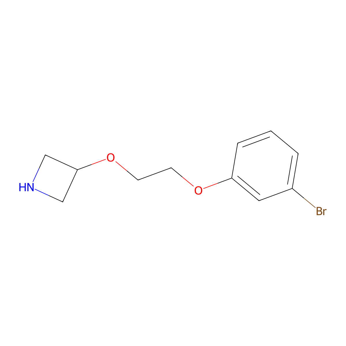 3-(2-(3-Bromophenoxy)ethoxy)azetidine molecular structure, CAS 1343908-70-2