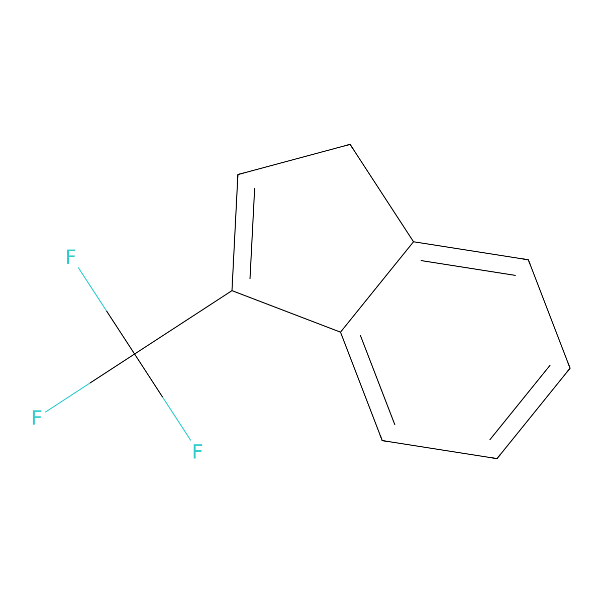 3-(Trifluoromethyl)-1H-indene molecular structure, CAS 134391-57-4