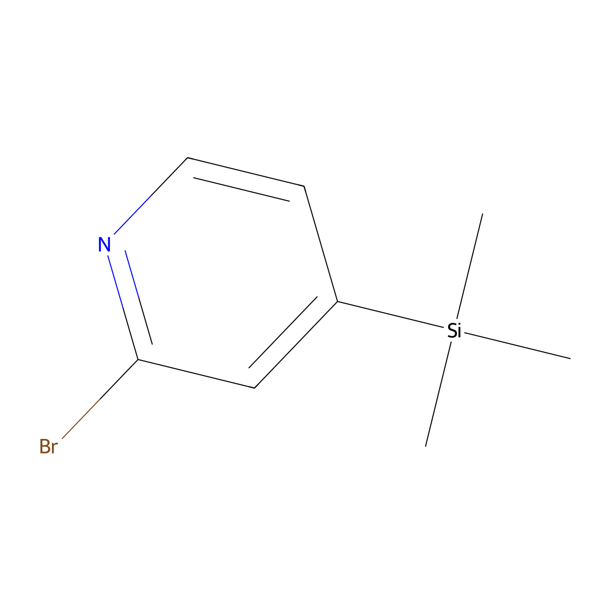2-Bromo-4-(trimethylsilyl)pyridine molecular structure, CAS 134391-66-5