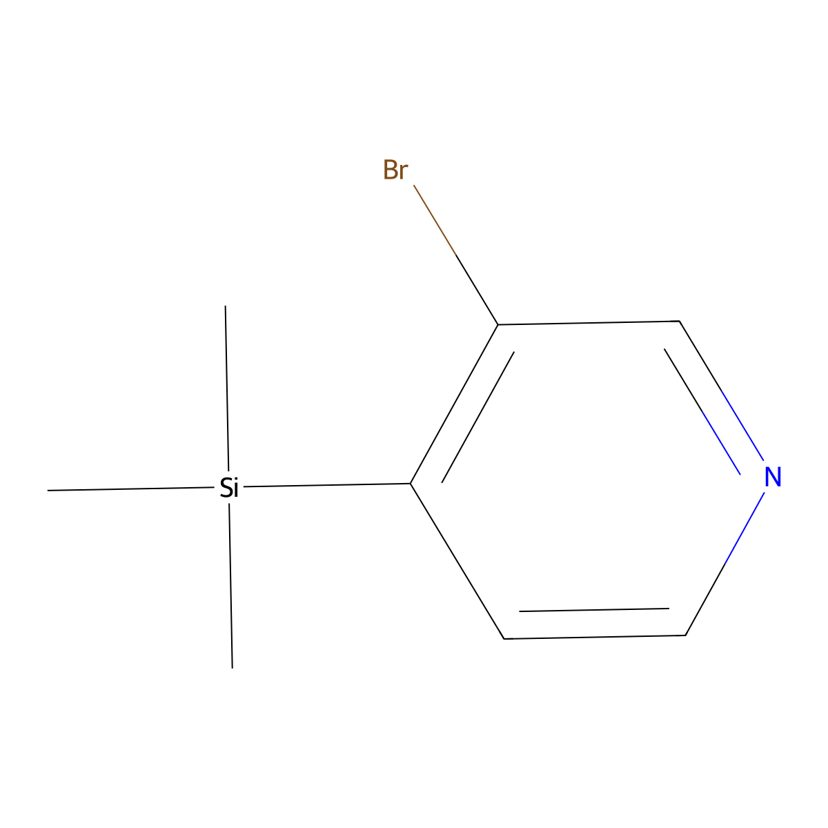 3-Bromo-4-(trimethylsilyl)pyridine molecular structure, CAS 134391-67-6