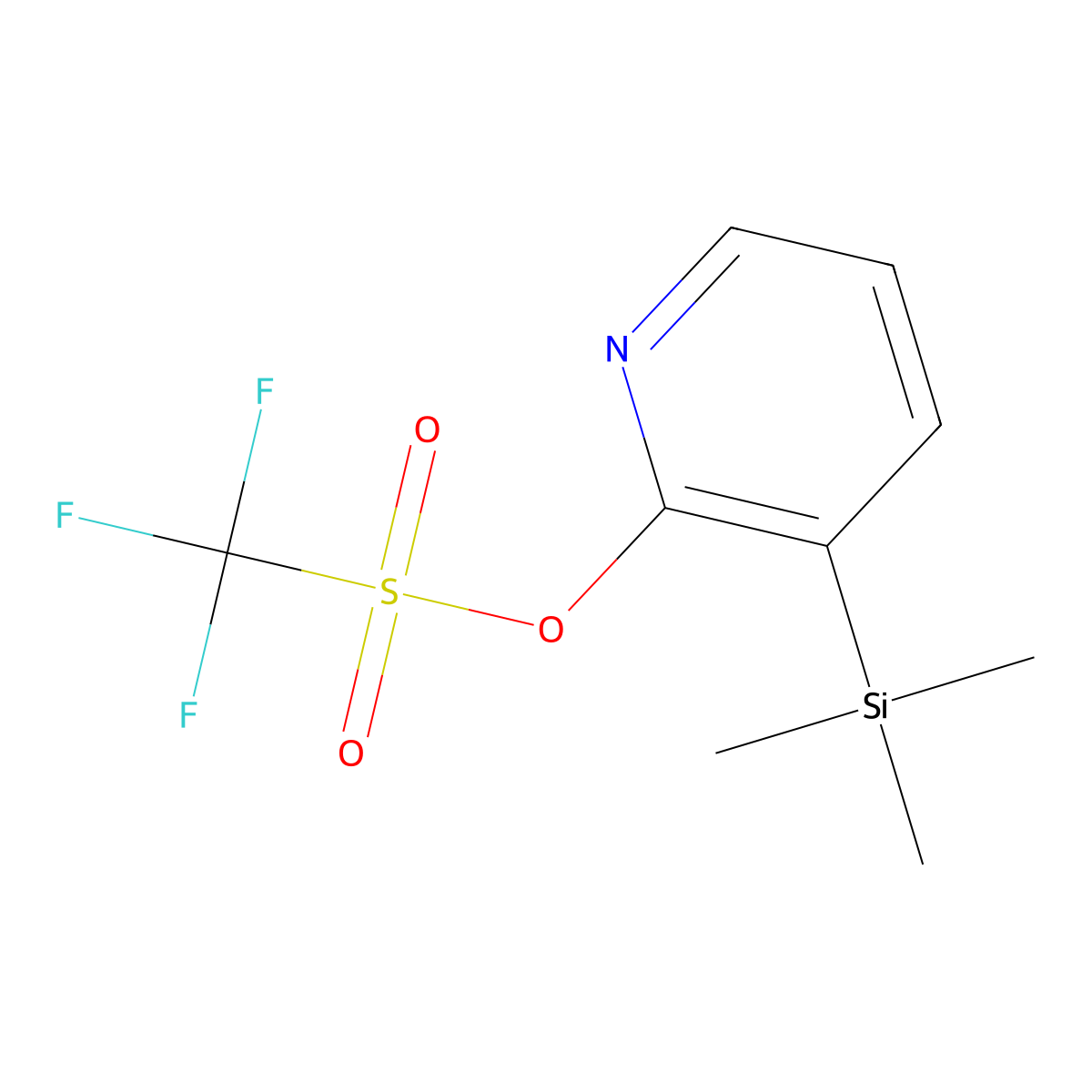 3-(Trimethylsilyl)pyridin-2-yl trifluoromethanesulfonate molecular structure, CAS 134391-76-7