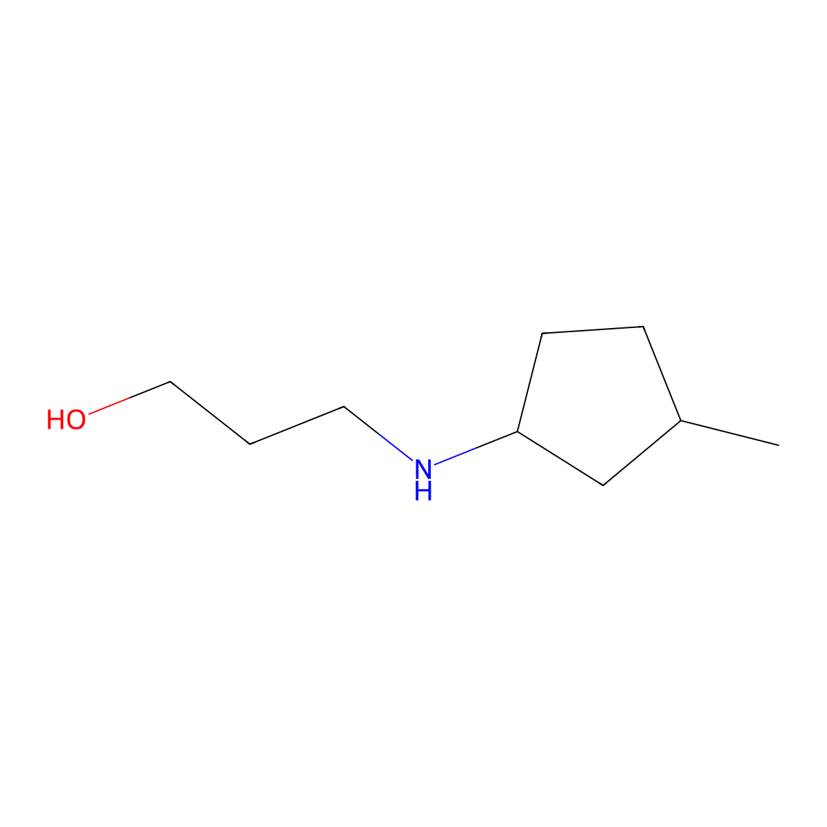 3-[(3-Methylcyclopentyl)amino]propan-1-ol molecular structure, CAS 1343916-57-3