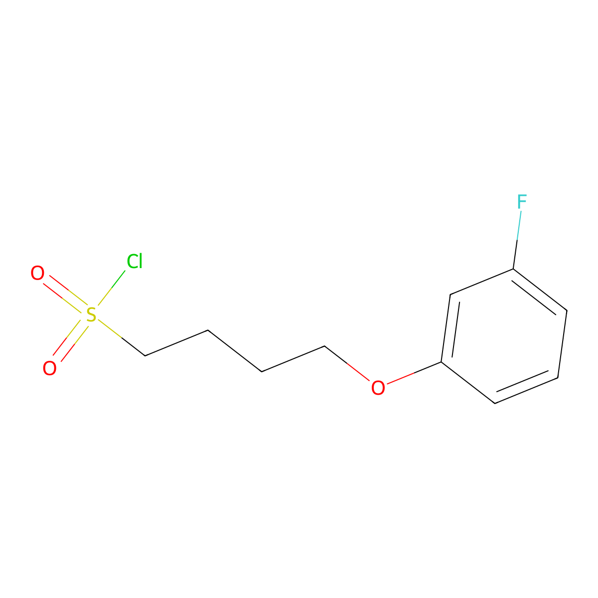 4-(3-Fluorophenoxy)butane-1-sulfonyl chloride molecular structure, CAS 1343917-35-0