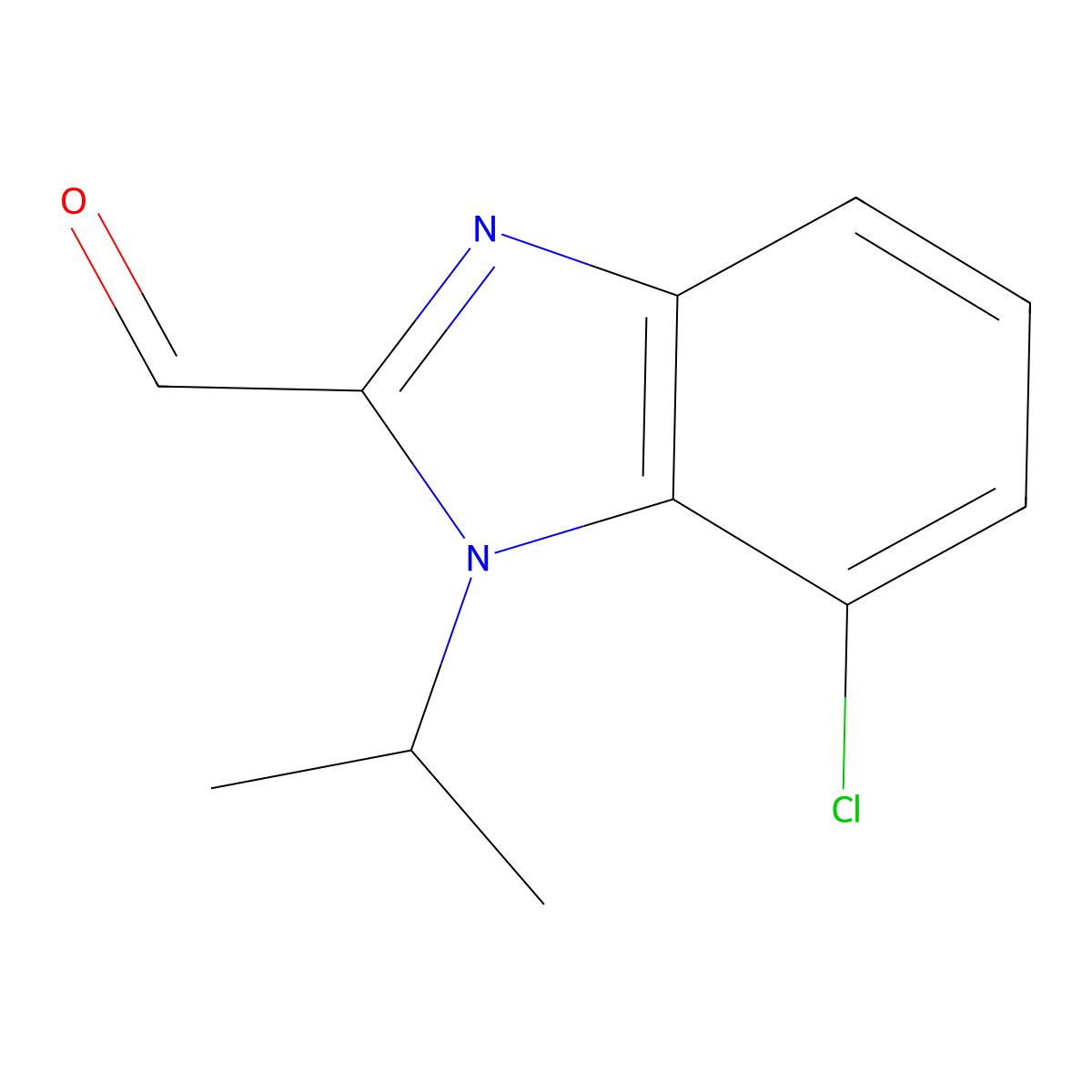 7-Chloro-1-isopropyl-1H-benzo[d]imidazole-2-carbaldehyde molecular structure, CAS 1343917-44-1